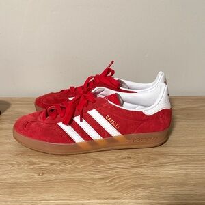 Adidas Gazelle Red and White Sneakers